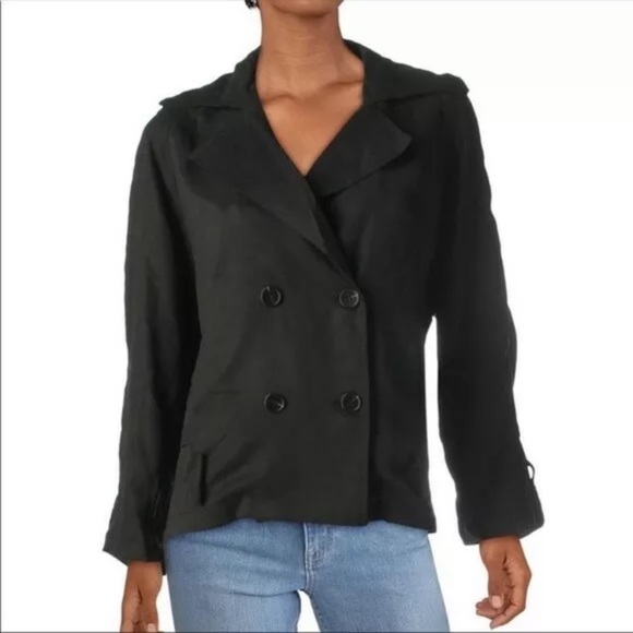 ESSUE Women’s Jacket Black belted Size Small NWT - Picture 2 of 12